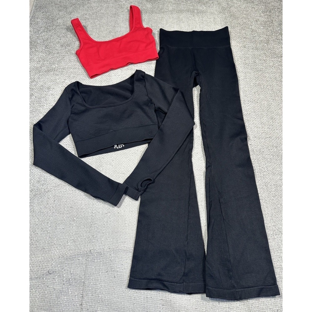 OQQ Lot Womens Small Pants Tank Long Sleeve Top‎ Ribbed